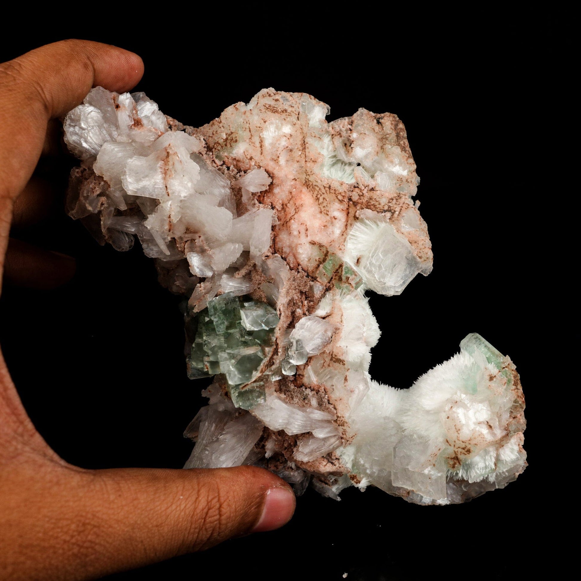 Apophyllite Green with Mordenite Natural Mineral Specimen # B 6537 Apophyllite Superb Minerals 