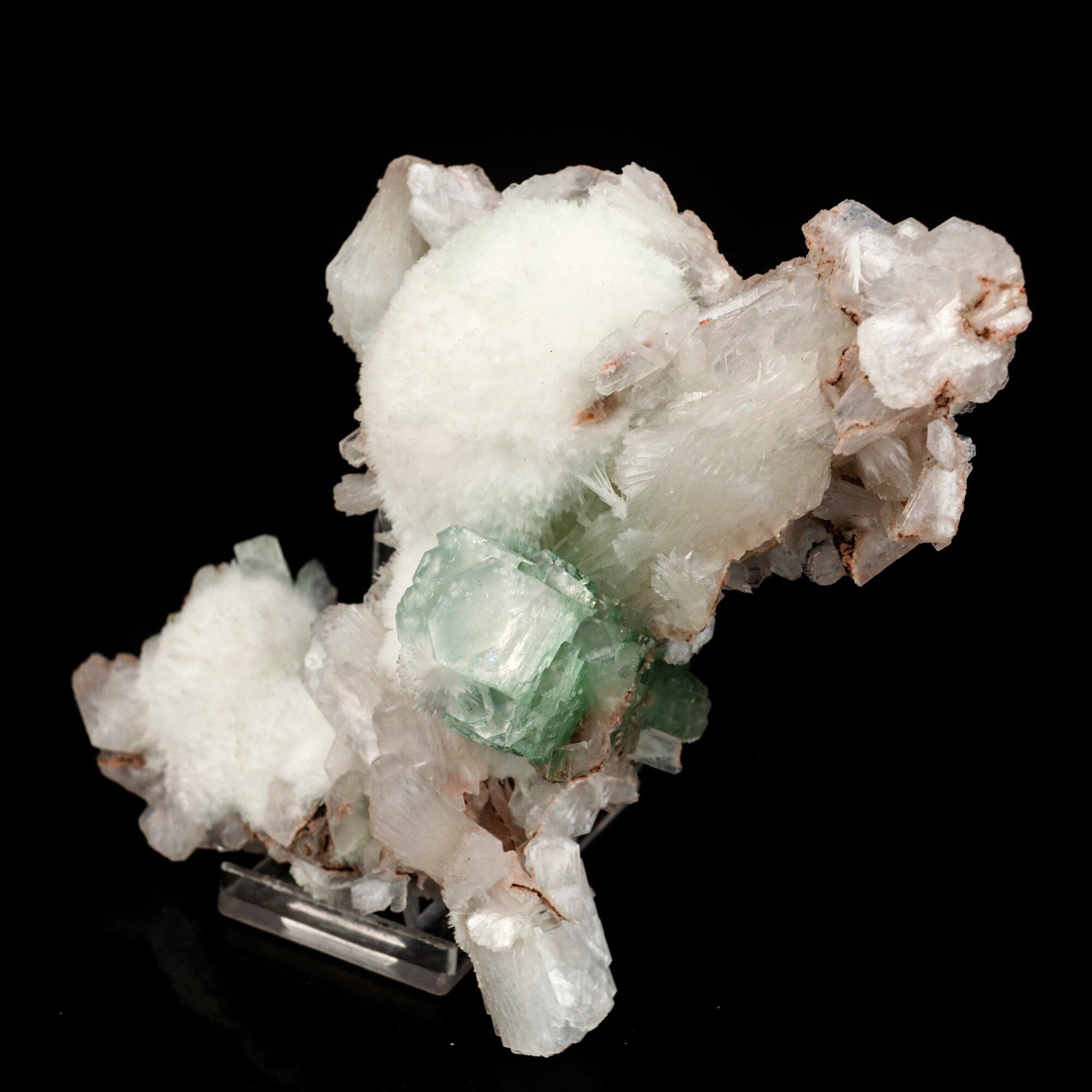 Apophyllite Green with Mordenite Natural Mineral Specimen # B 6537 Apophyllite Superb Minerals 