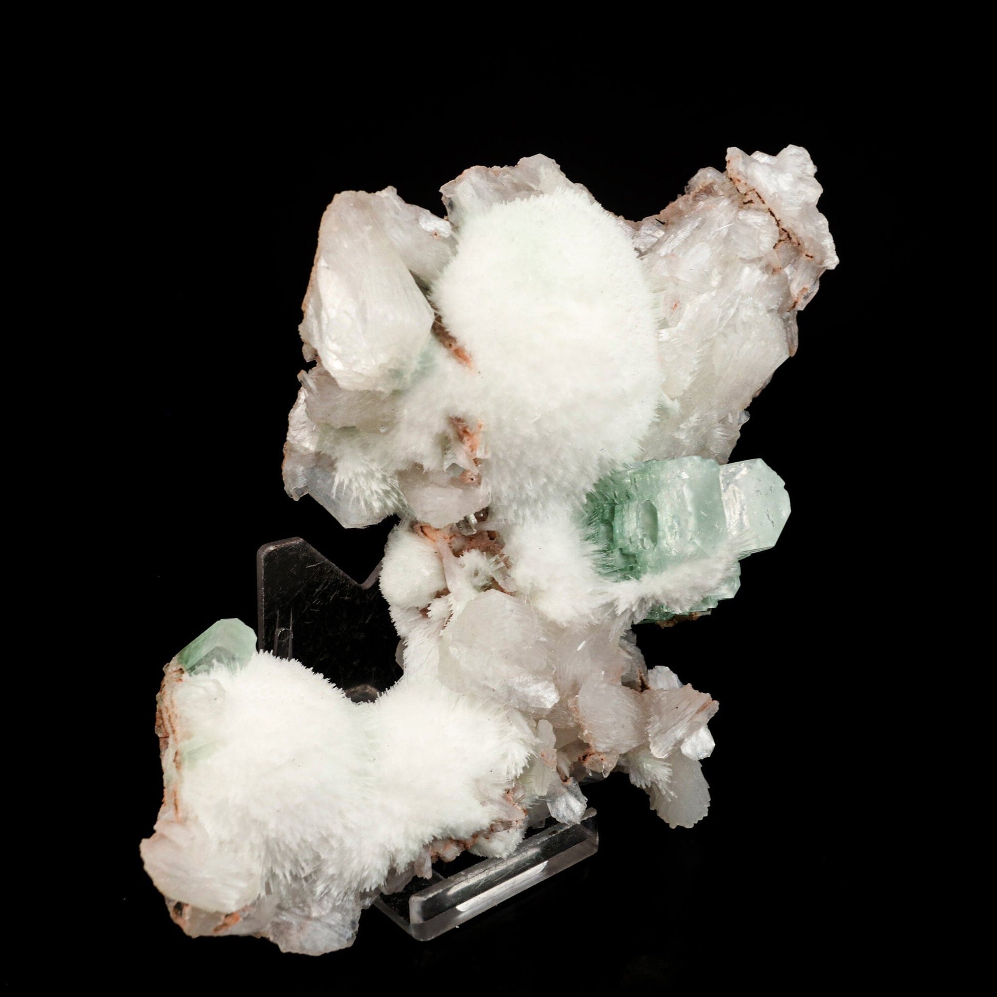 Apophyllite Green with Mordenite Natural Mineral Specimen # B 6537 Apophyllite Superb Minerals 