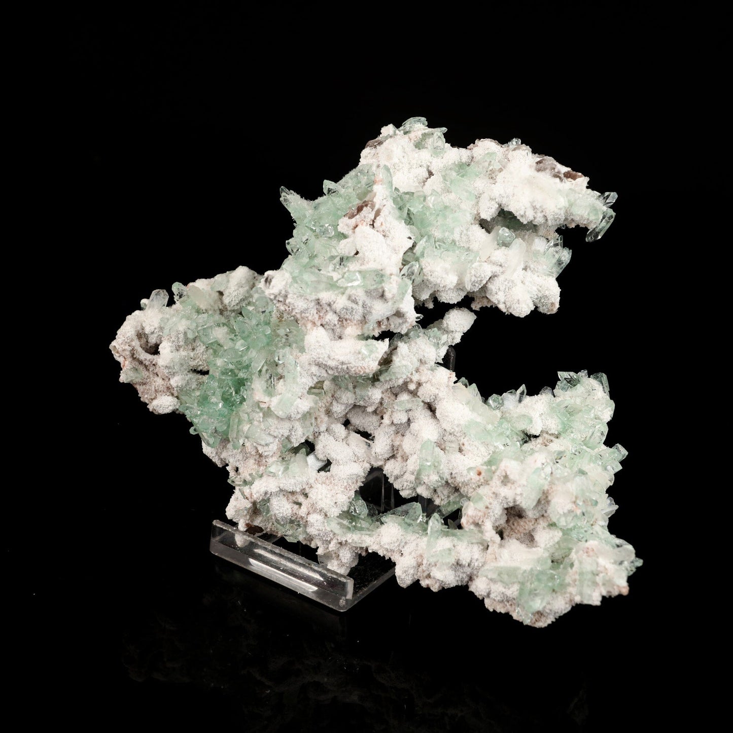 Apophyllite Green with Mordenite Natural Mineral Specimen # B 6570 Apophyllite Superb Minerals 