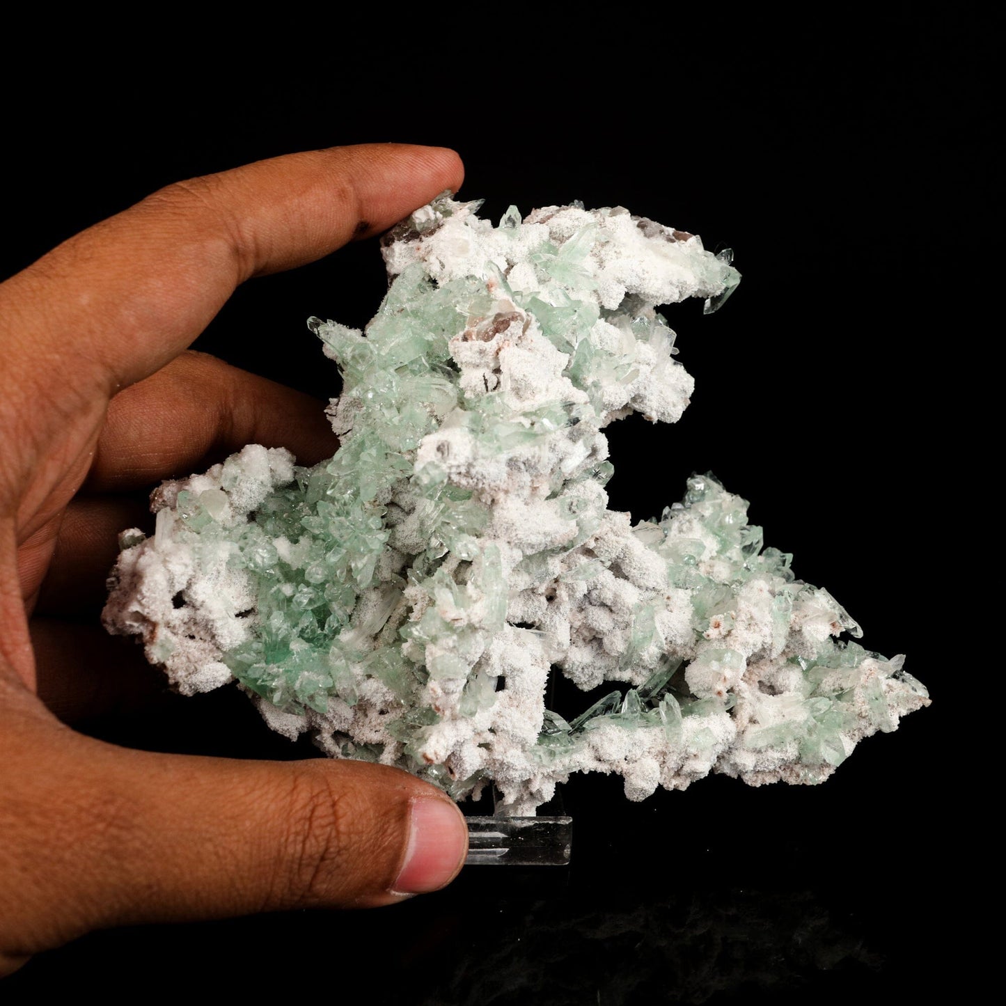 Apophyllite Green with Mordenite Natural Mineral Specimen # B 6570 Apophyllite Superb Minerals 