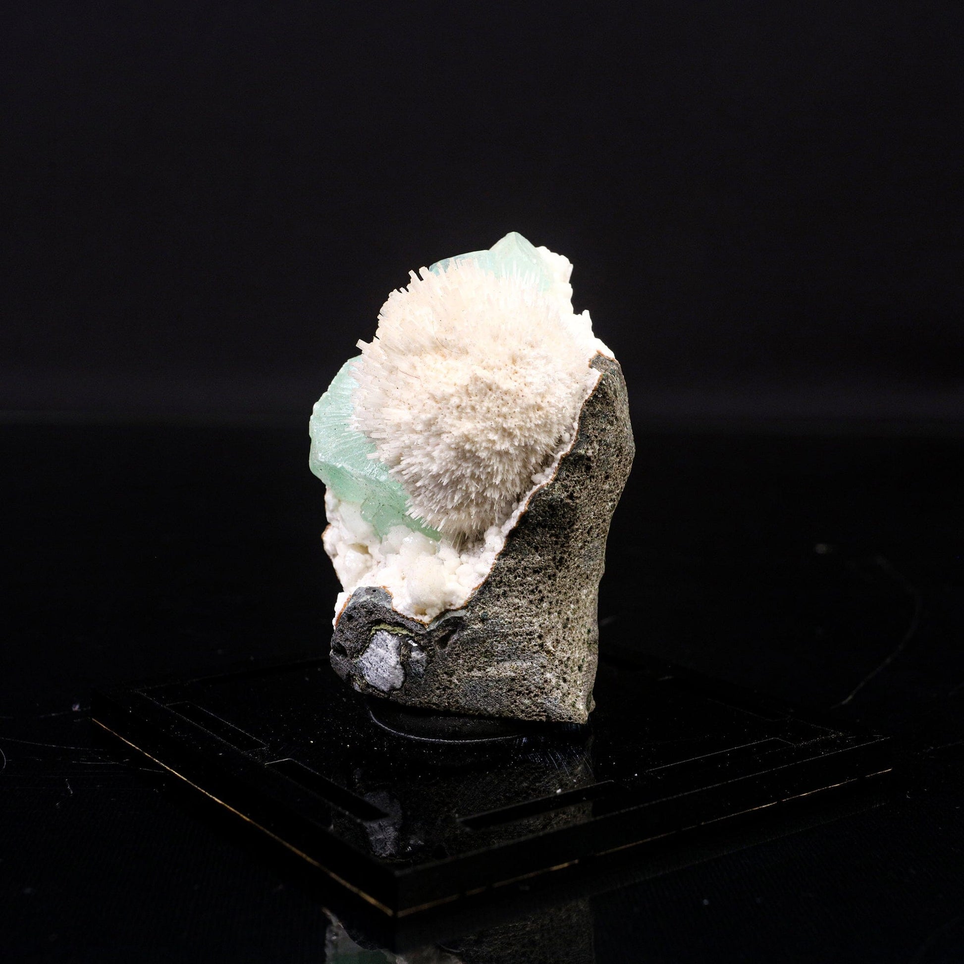 Apophyllite green with Mordenite Natural Mineral Specimen # B 6720 Apophyllite Superb Minerals 