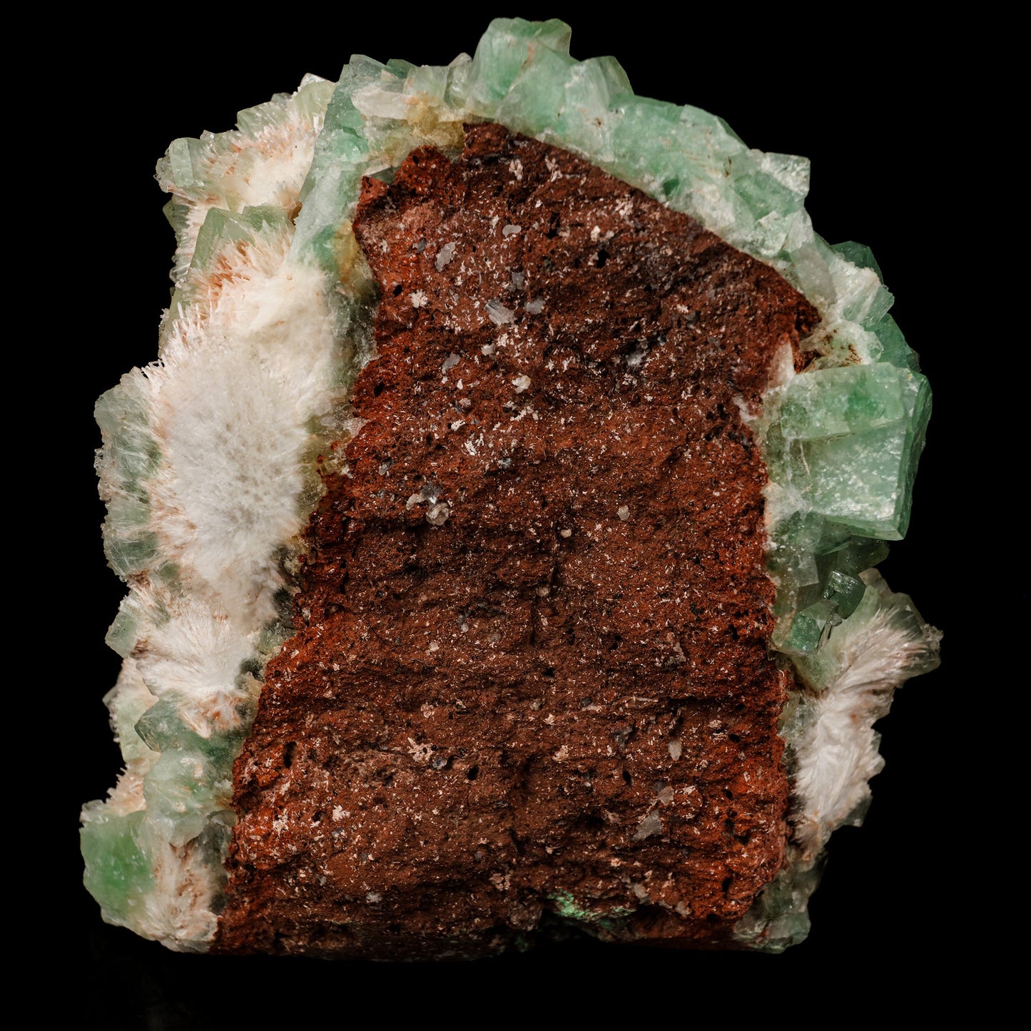 Apophyllite Green with Mordenite Self Standing Natural Mineral Specimen # B 5748 Thomsonite Superb Minerals 