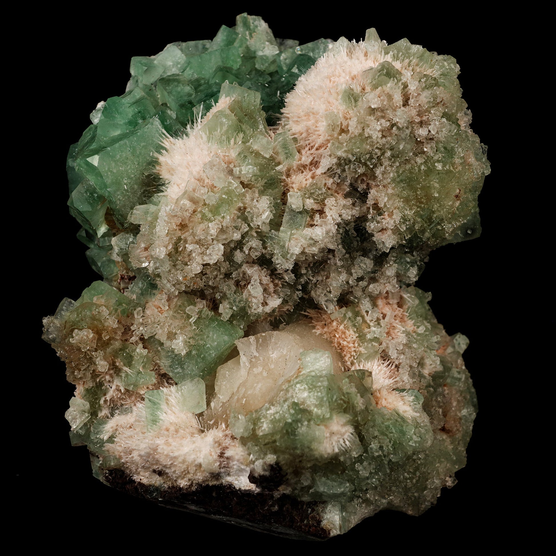 Apophyllite Green with Mordenite Self Standing Natural Mineral Specimen # B 5748 Thomsonite Superb Minerals 