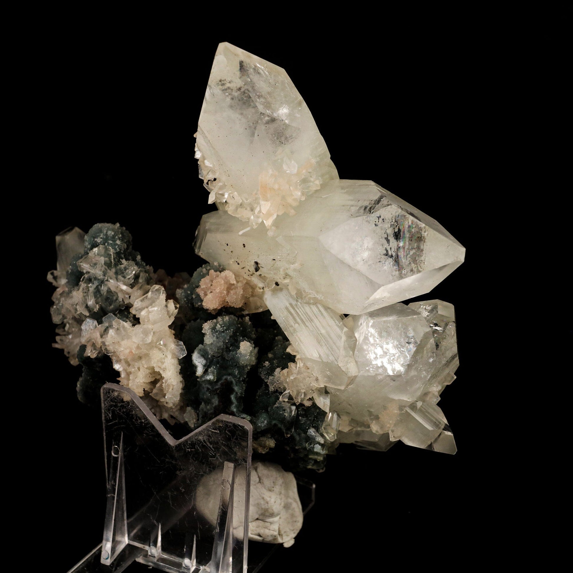 Apophyllite with Chalcedony Natural Mineral Specimen # B 6432 Apophyllite Superb Minerals 