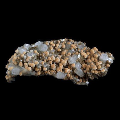 Apophyllite with Okenite Balls Natural Mineral Specimen # B 4549  https://www.superbminerals.us/products/apophyllite-with-okenite-balls-natural-mineral-specimen-b-4549  Features:India has always been the source of excellent okenite specimens. There are very few quarries in India that are producing fresh material these days.Due to the way it forms spherical "puff ball"-like groupings, this mineral has one of the most unique looks out of any species. Because they bruise
