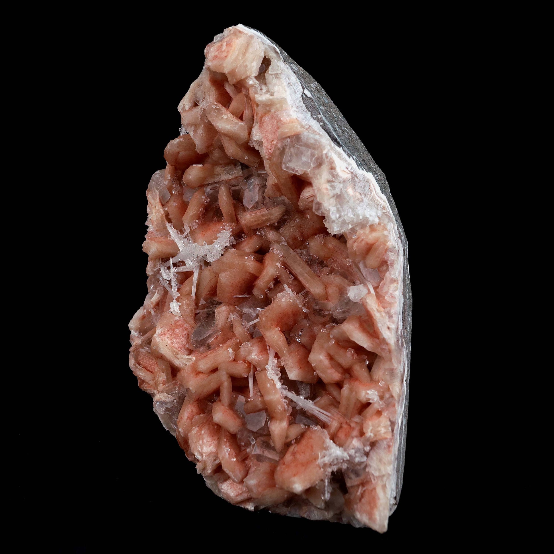 Apophyllite with Red Stilbite, Scolecite Natural Mineral Specimen # B…  https://www.superbminerals.us/products/apophyllite-with-red-stilbite-scolecite-natural-mineral-specimen-b-4577  Features:Green Apophyllite tabular crystals with pink stilbite mixed small scolecite sprays triangular in shape specimen.Primary Mineral(s): ApophylliteSecondary Mineral(s): Stilbite, Scolecite