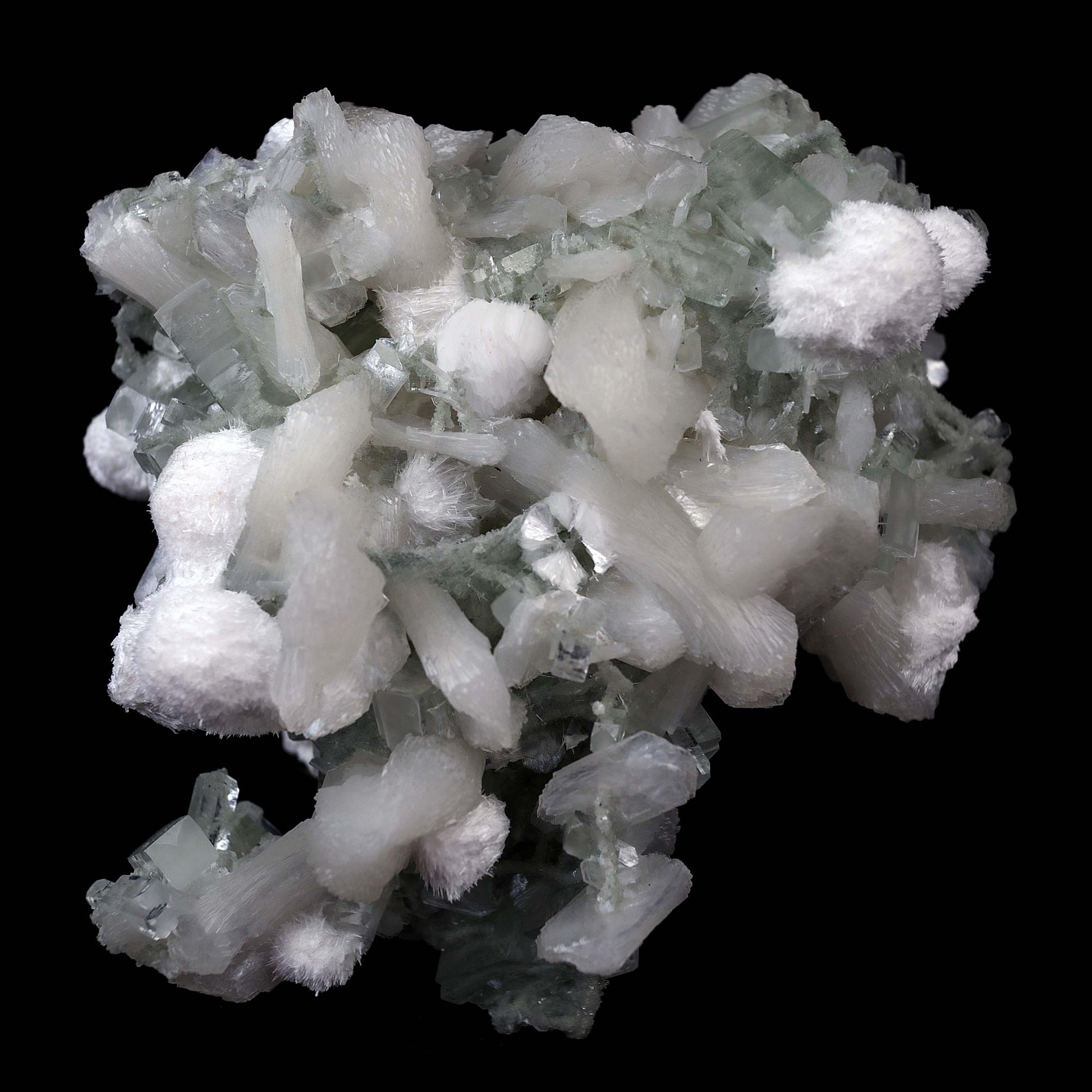 Apophyllite with Stilbite, Mordenite Natural Mesh Formation # B 4361 Amethyst Superb Minerals 