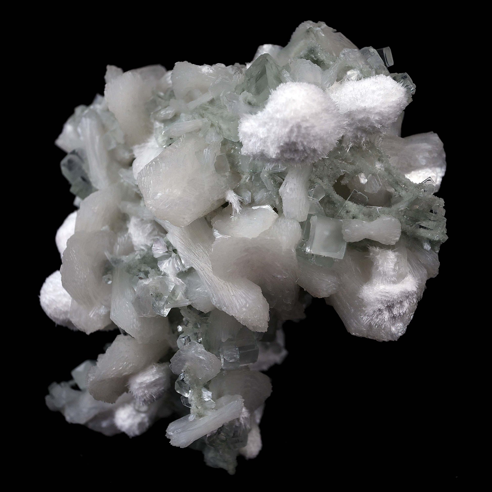 Apophyllite with Stilbite, Mordenite Natural Mesh Formation # B 4361 Amethyst Superb Minerals 
