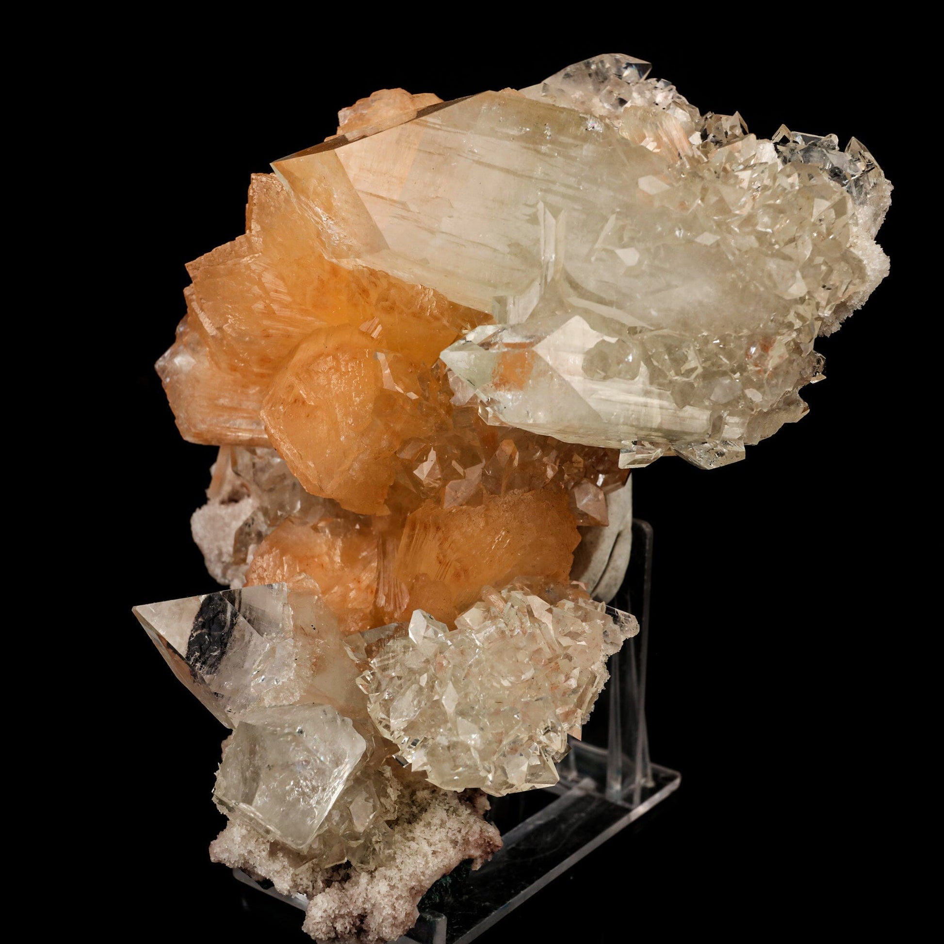 Apophyllite with Stilbite Natural Mineral Specimen # B 6427 Apophyllite Superb Minerals 