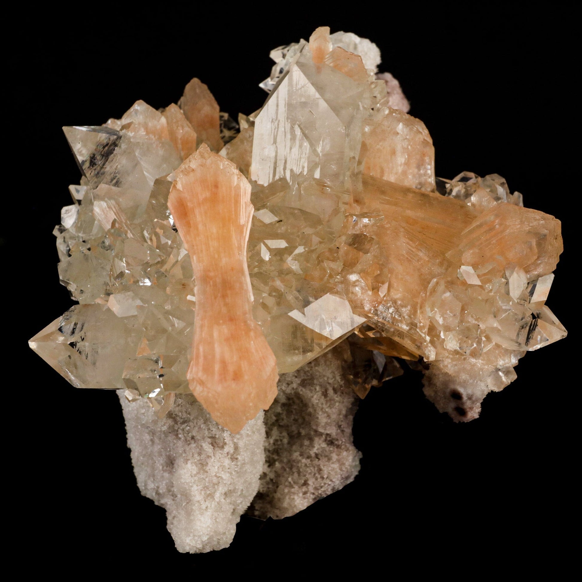 Apophyllite with Stilbite Natural Mineral Specimen # B 6462 Apophyllite Superb Minerals 