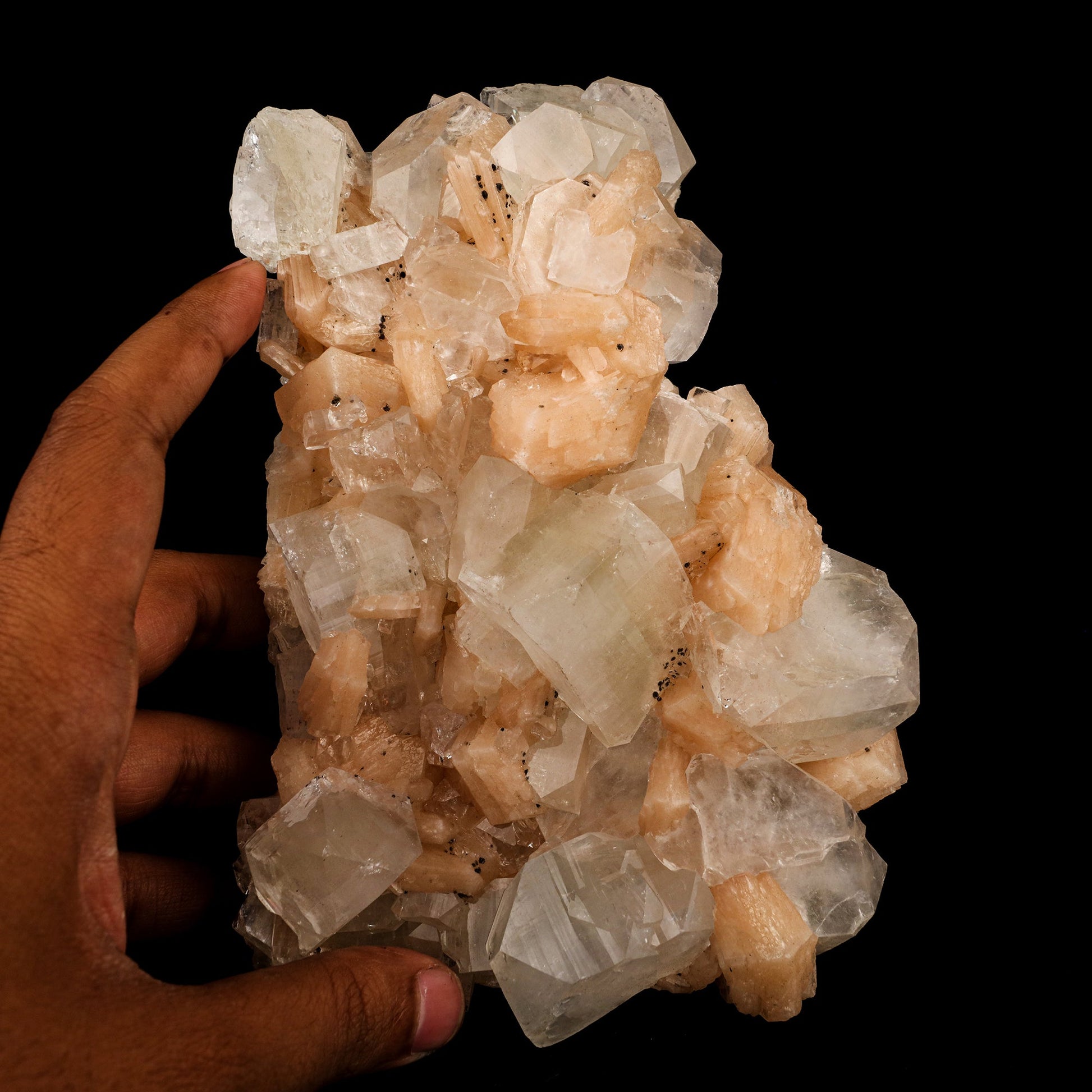 Apophyllite with Stilbite Self Standing Natural Mineral Specimen # B 5819 Apophyllite Superb Minerals 