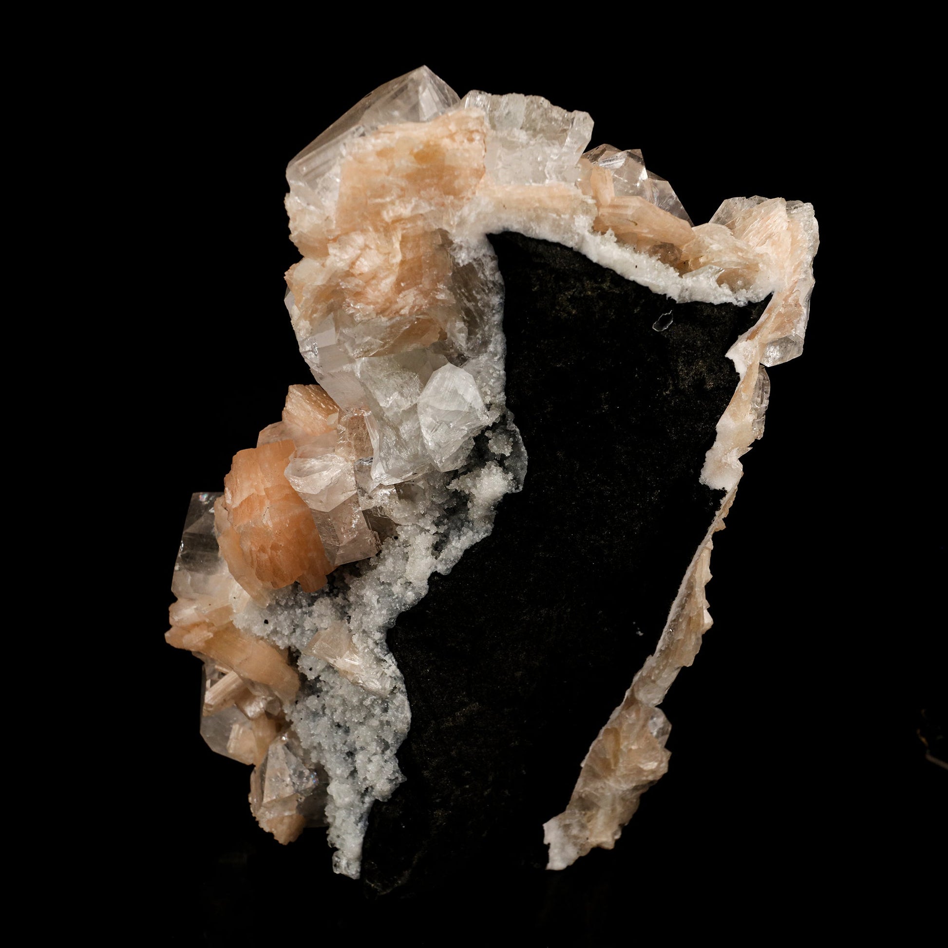 Apophyllite with Stilbite Self Standing Natural Mineral Specimen # B 5819 Apophyllite Superb Minerals 