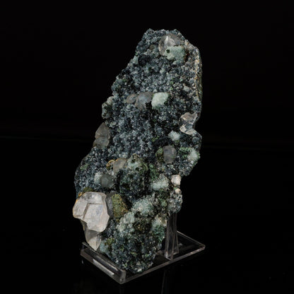 Babingtonite with Apophyllite & Chalcedony Natural Mineral Specimen # B 6704 Babingtonite Superb Minerals 