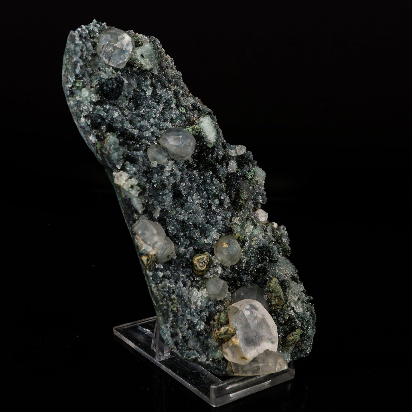 Babingtonite with Apophyllite & Chalcedony Natural Mineral Specimen # B 6704 Babingtonite Superb Minerals 