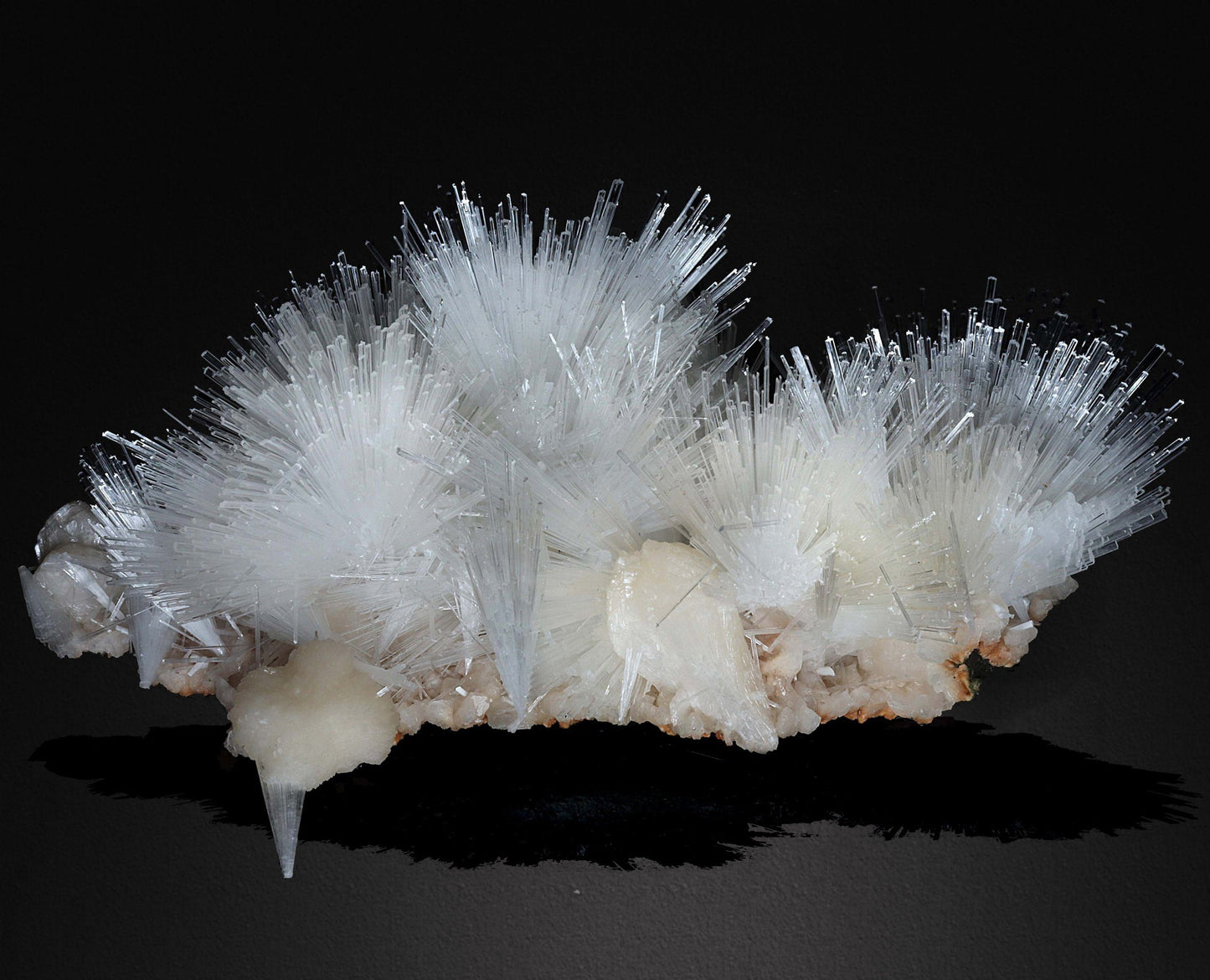 Beautiful Scolecite Spray Formation With Stilbite #W02 Scolecite Superb Minerals 