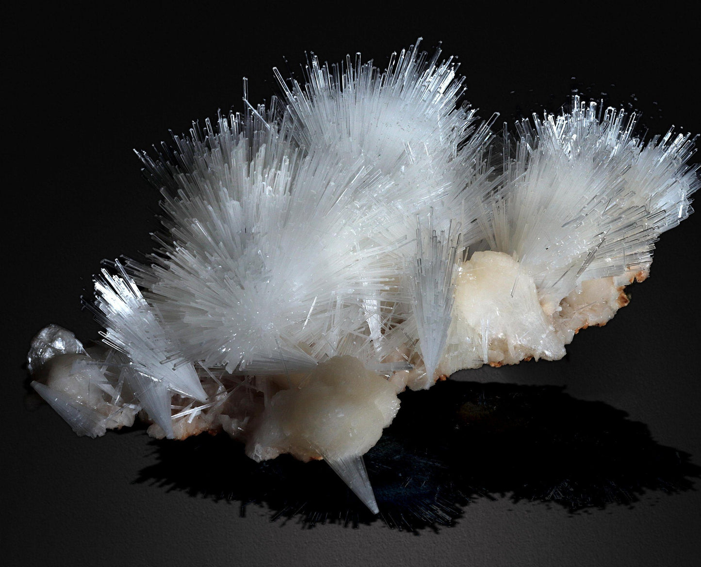 Beautiful Scolecite Spray Formation With Stilbite #W02 Scolecite Superb Minerals 