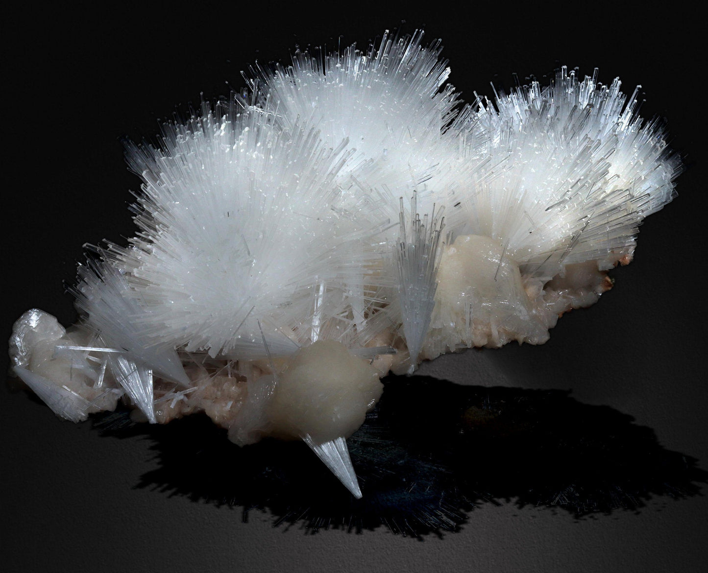 Beautiful Scolecite Spray Formation With Stilbite #W02 Scolecite Superb Minerals 