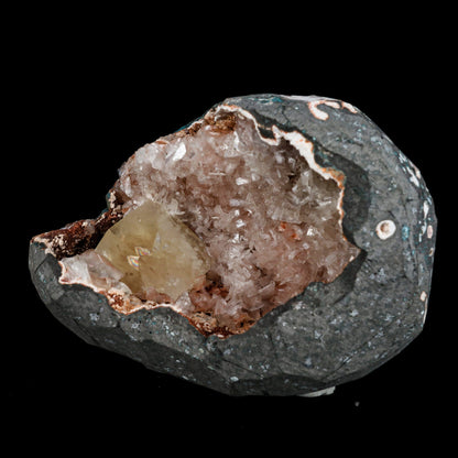 Calcite Cube in Stilbite geode Natural Mineral Specimen # B 6487 Calcite Superb Minerals 