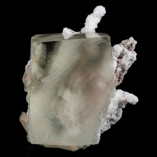 Calcite Cube with Chalcedony Corals Natural Mineral Specimen # B 6481 Calcite Superb Minerals 