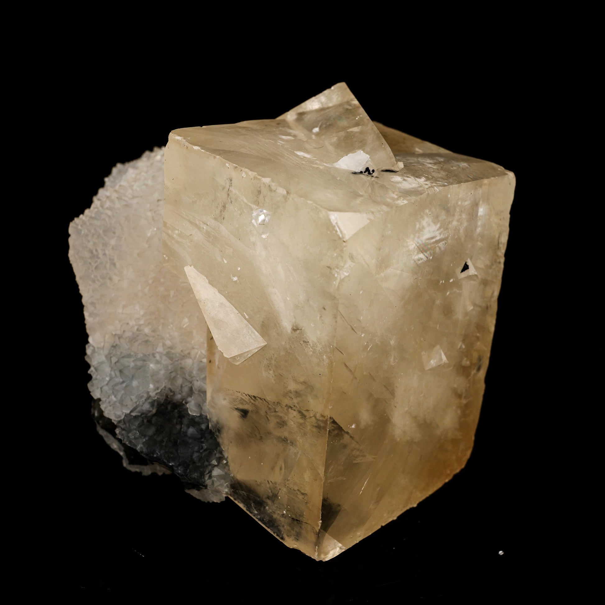 Calcite Cube with MM Quartz Natural Mineral Specimen # B 6237 Calcite Superb Minerals 