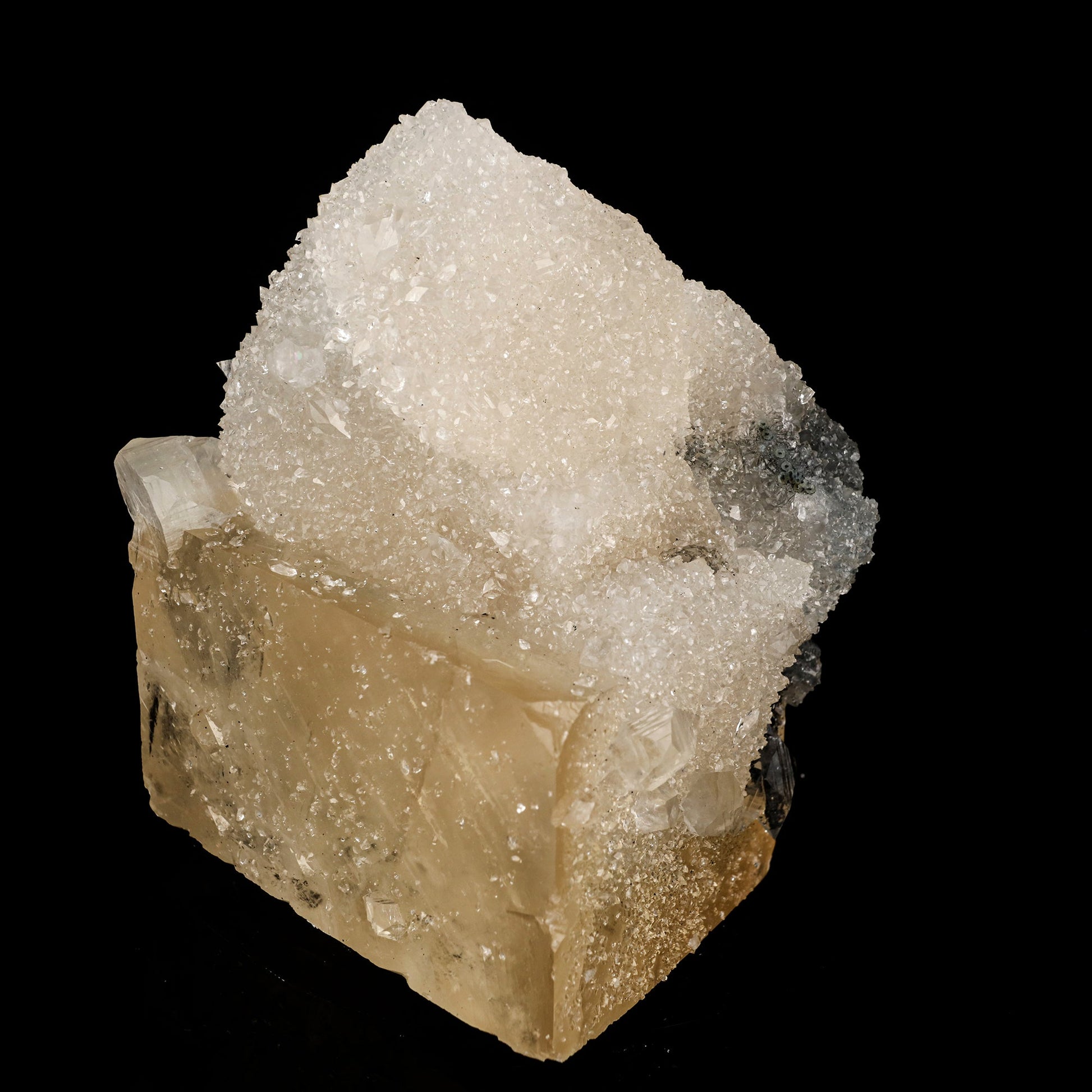 Calcite Cube with MM Quartz Natural Mineral Specimen # B 6237 Calcite Superb Minerals 