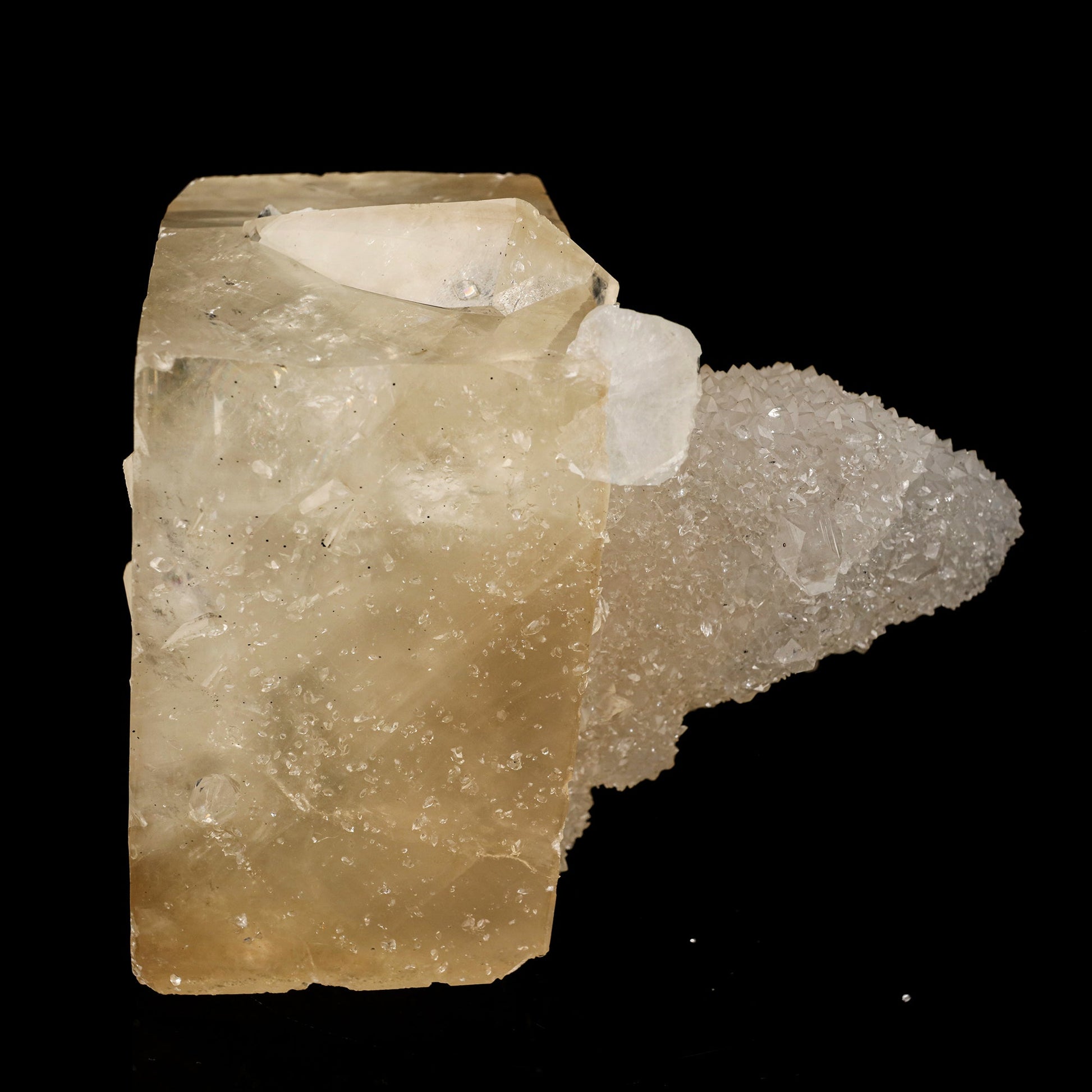 Calcite Cube with MM Quartz Natural Mineral Specimen # B 6237 Calcite Superb Minerals 