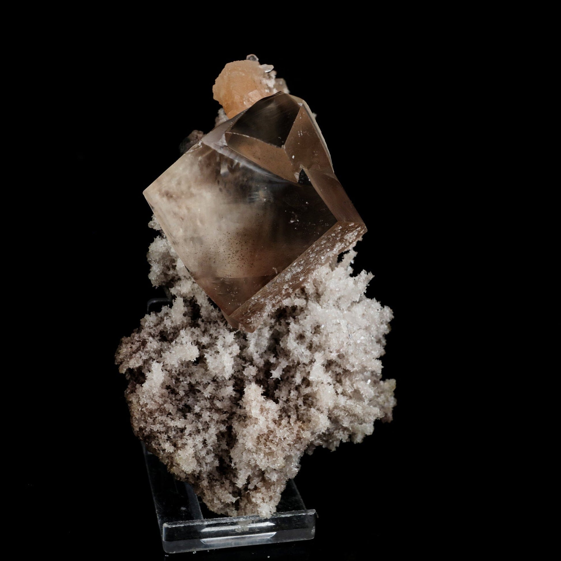 Calcite Cube with Stilbite and Chalcedony Natural Mineral Specimen # B 6495 Calcite Superb Minerals 