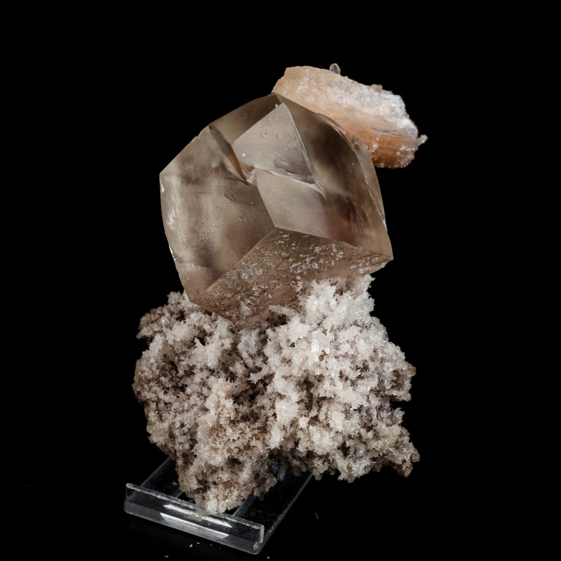 Calcite Cube with Stilbite and Chalcedony Natural Mineral Specimen # B 6495 Calcite Superb Minerals 