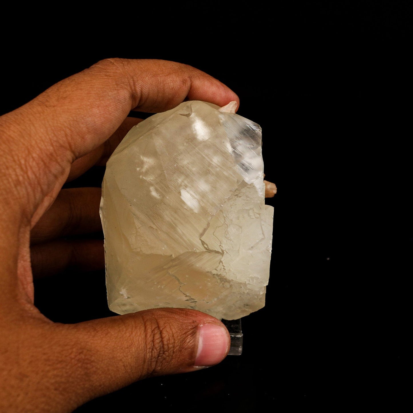 Calcite Cube with Stilbite Natural Mineral Specimen # B 6545 Calcite Superb Minerals 