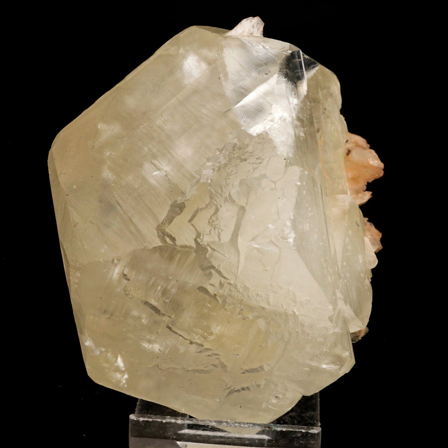 Calcite Cube with Stilbite Natural Mineral Specimen # B 6545 Calcite Superb Minerals 