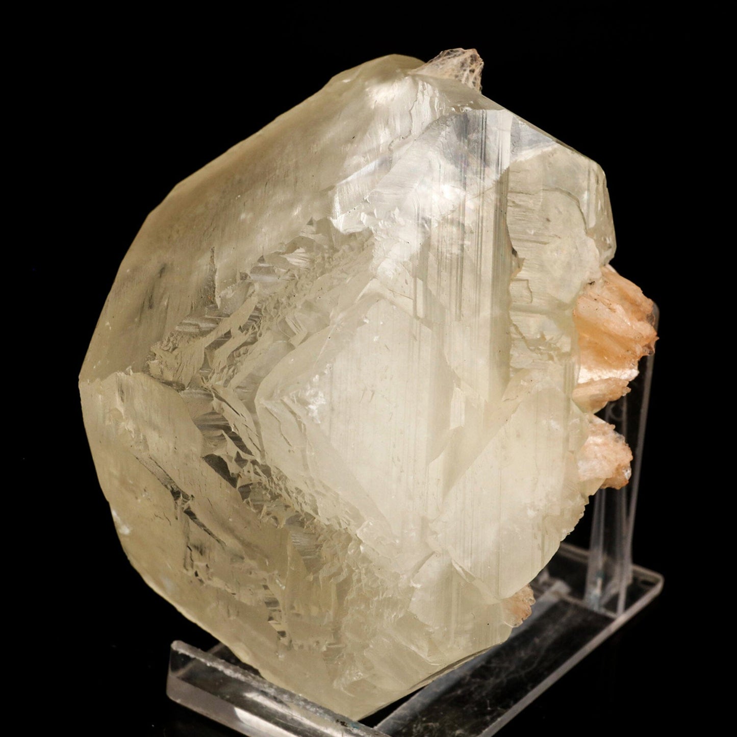 Calcite Cube with Stilbite Natural Mineral Specimen # B 6545 Calcite Superb Minerals 