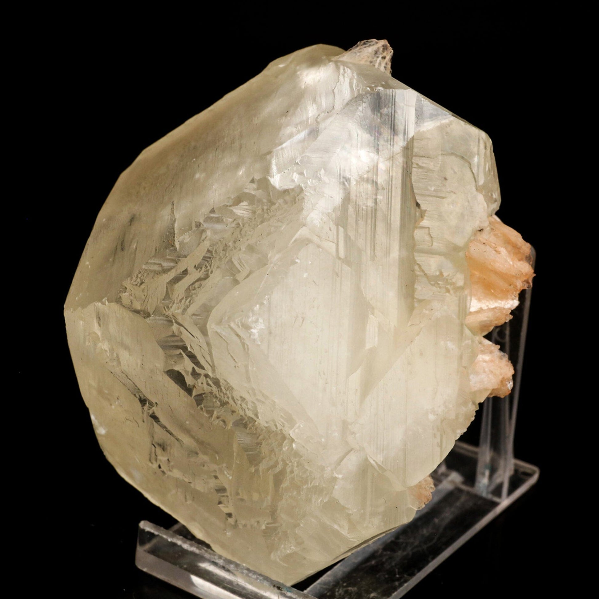 Calcite Cube with Stilbite Natural Mineral Specimen # B 6545 Calcite Superb Minerals 