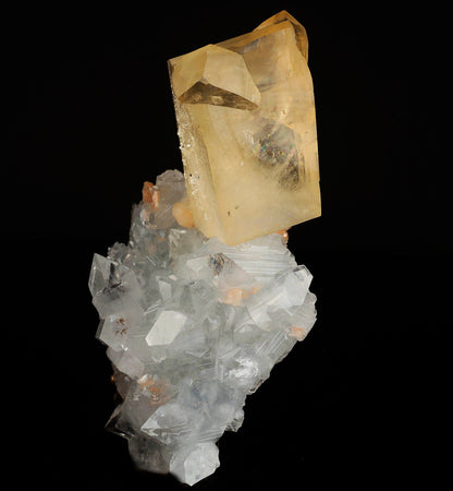 Calcite Golden Color with Apophyllite Natural Mineral Specimen # B 6604 Calcite Superb Minerals 