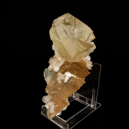 Calcite Golden Color with Stilbite Natural Mineral Specimen # B 6616 Calcite Superb Minerals 