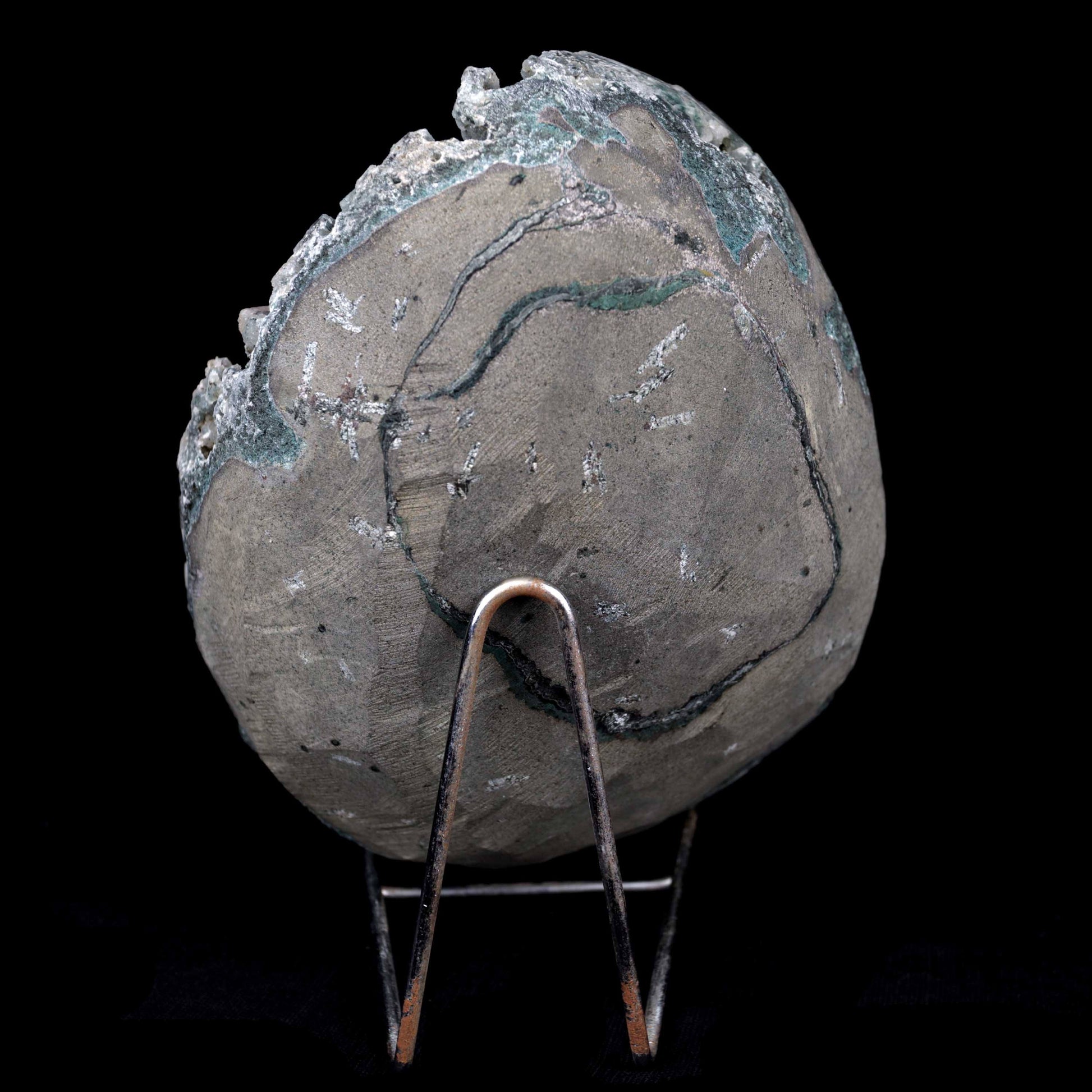 Calcite with Green Apophyllite with Stilbite (Excellent) Vug # B 4228  https://www.superbminerals.us/products/calcite-with-green-apophyllite-with-stilbite-excellent-vug-b-4228  Features:An exceptionally sculptural and impressive large combination zeolite specimen from Aurangabad. The very well prepared deep triangular vug in basalt matrix is lined with sparkly, bubbly, drusy gray chalcedony. The striking and aesthetic mound in the middle hosts pearlescent, flesh-pink, stilbite crystals,