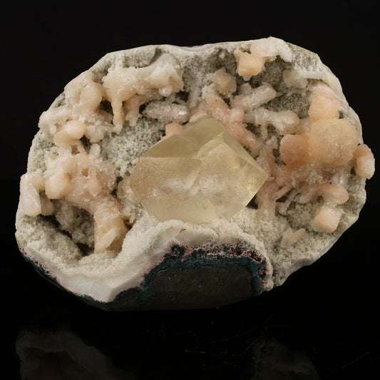 Calcite with Stilbite and Chalcedony Natural Mineral Specimen # B 5743 Thomsonite Superb Minerals 