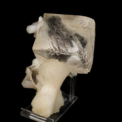 Calcite with stilbite Bow Natural Mineral Specimen # B 6595 Calcite Superb Minerals 