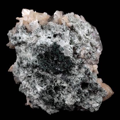 Calcite with Stilbite Natural Mineral Specimen (Repaired) # B 3904  https://www.superbminerals.us/products/calcite-with-stilbite-natural-mineral-specimen-repaired-b-3904  FeaturesA huge, delightful smooth white to smoky rhombohedral Calcite crystal, anxious, with crossing Stilbite crystals on a network of snow-white microcrystalline Quartz, with minor Apophyllite. 