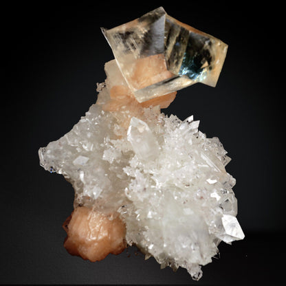 Calcite Yellow with Apophyllite and Stilbite # 20T106 Calcite Superb Minerals 