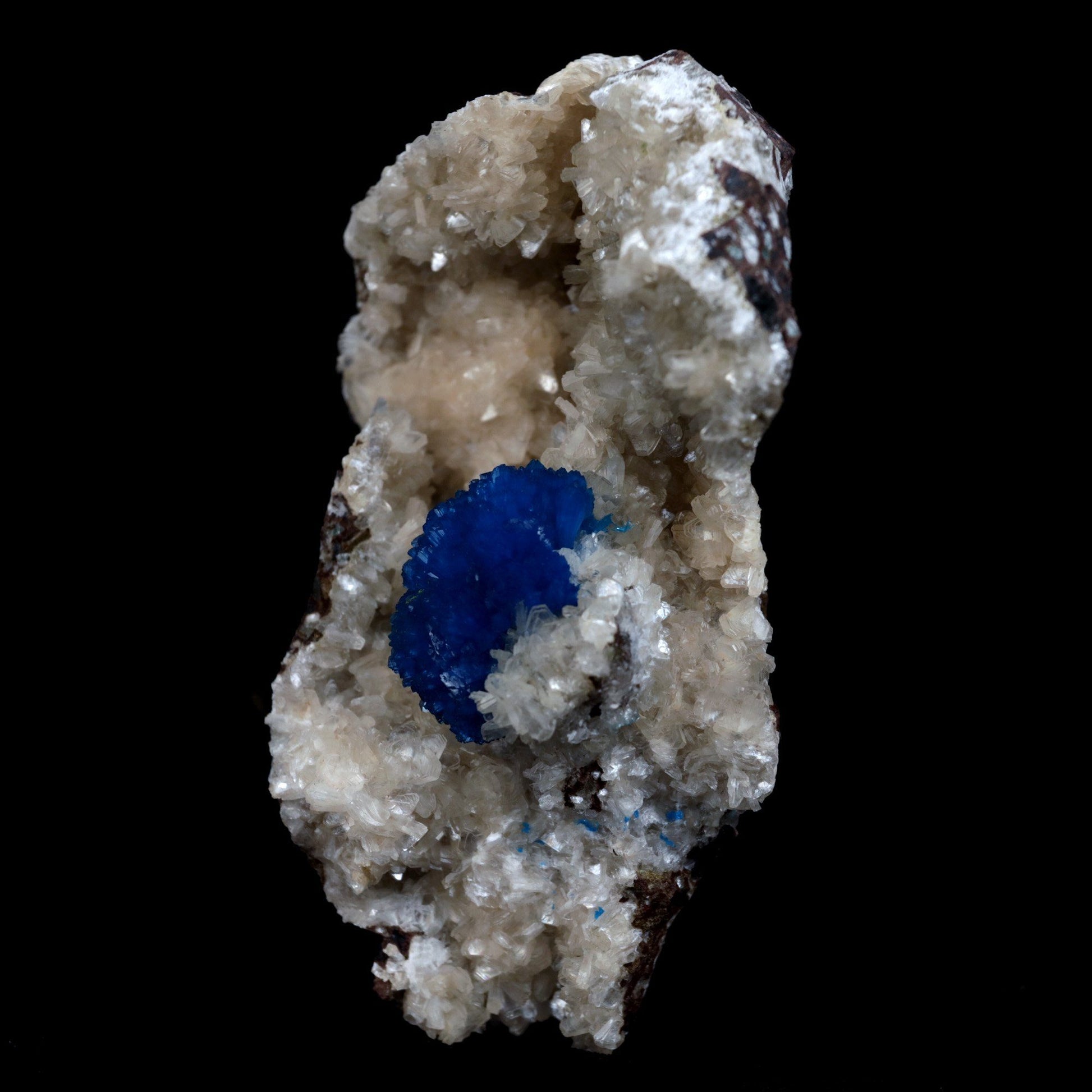 Cavansite Ball on Heuandite (Rare Find) Natural Mineral Specimen # B …  https://www.superbminerals.us/products/cavansite-ball-on-heuandite-rare-find-natural-mineral-specimen-b-4872  Features: This magnificent piece is composed of a radial group of superb deep blue Cavansite crystals on basalt, You can see several various forms of crystallisation in this piece, all of which have the same, strong, saturated blue colour that is honestly 
