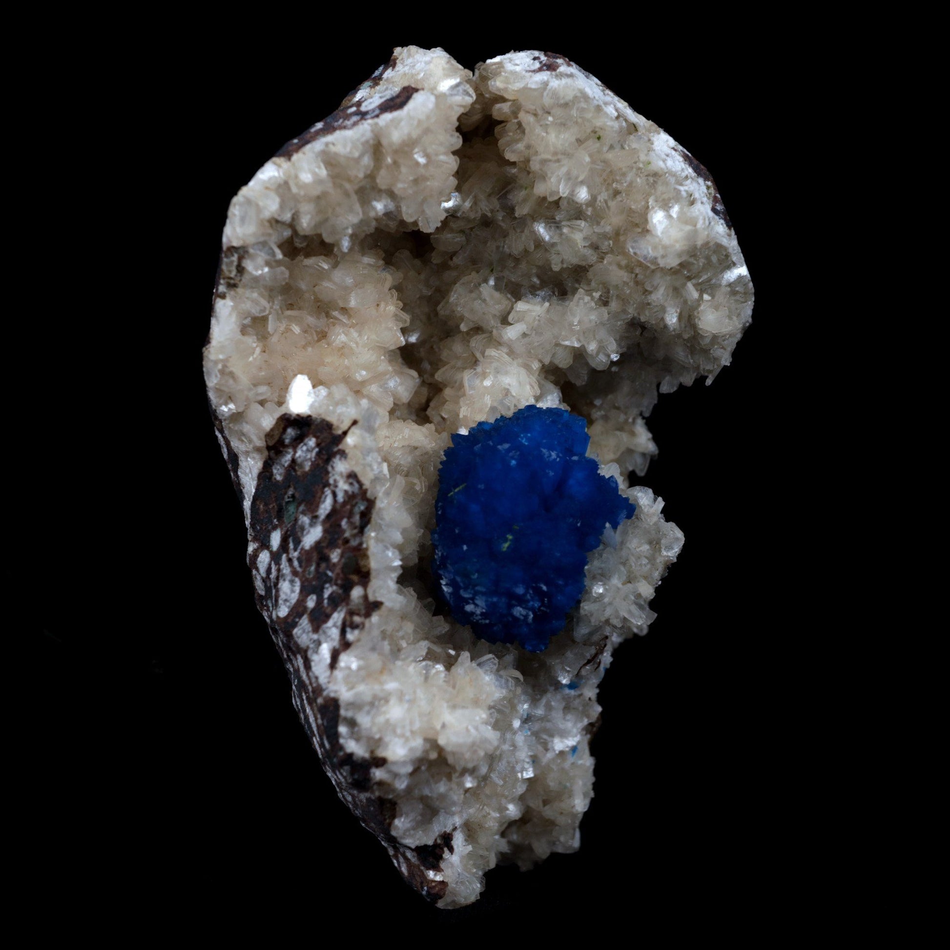 Cavansite Ball on Heuandite (Rare Find) Natural Mineral Specimen # B …  https://www.superbminerals.us/products/cavansite-ball-on-heuandite-rare-find-natural-mineral-specimen-b-4872  Features: This magnificent piece is composed of a radial group of superb deep blue Cavansite crystals on basalt, You can see several various forms of crystallisation in this piece, all of which have the same, strong, saturated blue colour that is honestly 