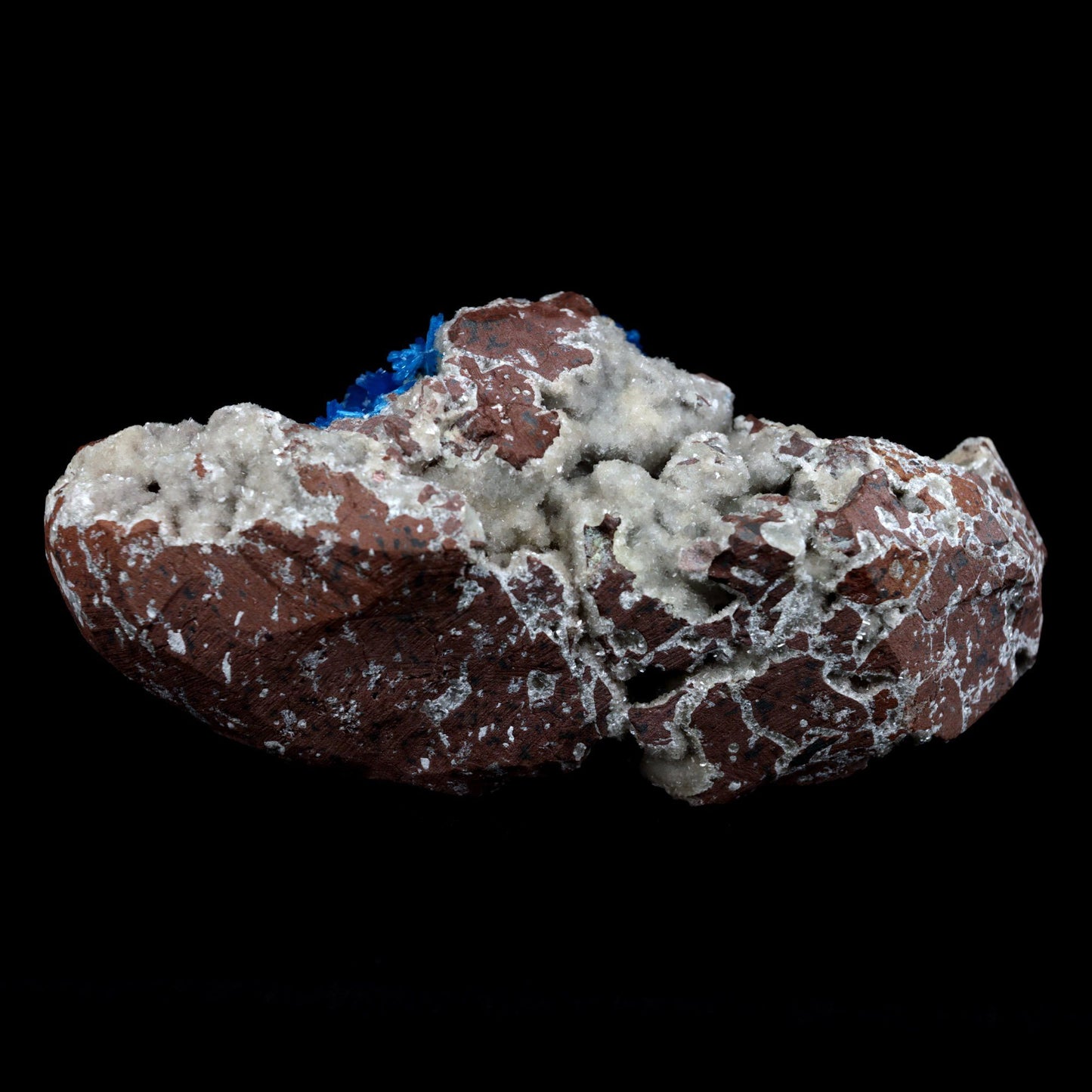 Cavansite Balls on Heuandite Cluster (Rare Find) Natural Mineral Speci…  https://www.superbminerals.us/products/cavansite-balls-on-heuandite-cluster-rare-find-natural-mineral-specimen-b-4870  Features: This magnificent piece is composed of a radial group of superb deep blue Cavansite crystals on basalt, You can see several various forms of crystallisation in this piece, all of which have the same, strong, saturated blue colour that is honestly SO blue that it appears to be a fake