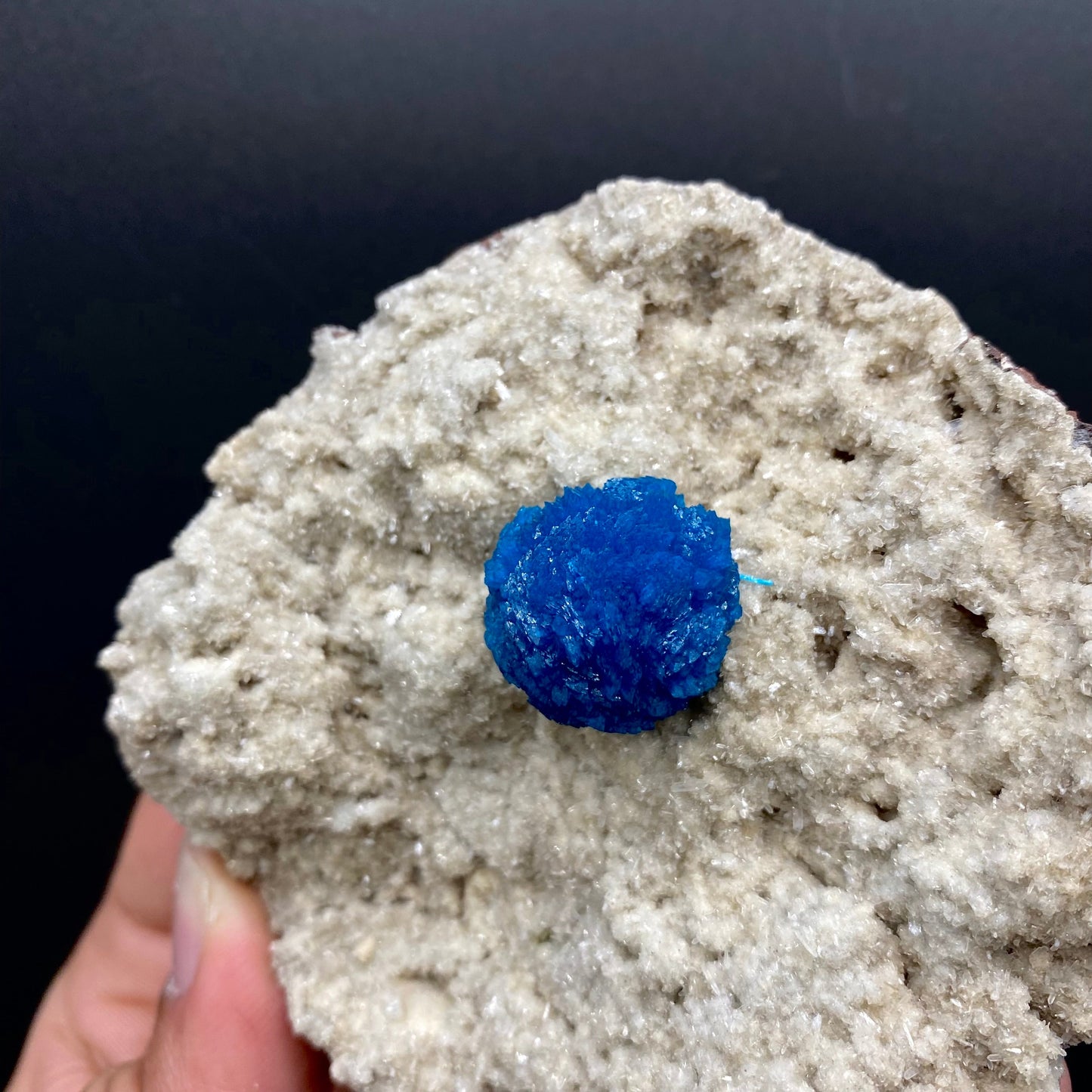 Cavansite Deep Blue on Heulandite Matrix Natural Mineral Specimen # DK183 Cavansite Superb Minerals 