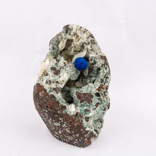 Cavansite on Heulandite (Rare Find) Free Standing Natural Mineral Specimen # B 6277 Cavansite Superb Minerals 