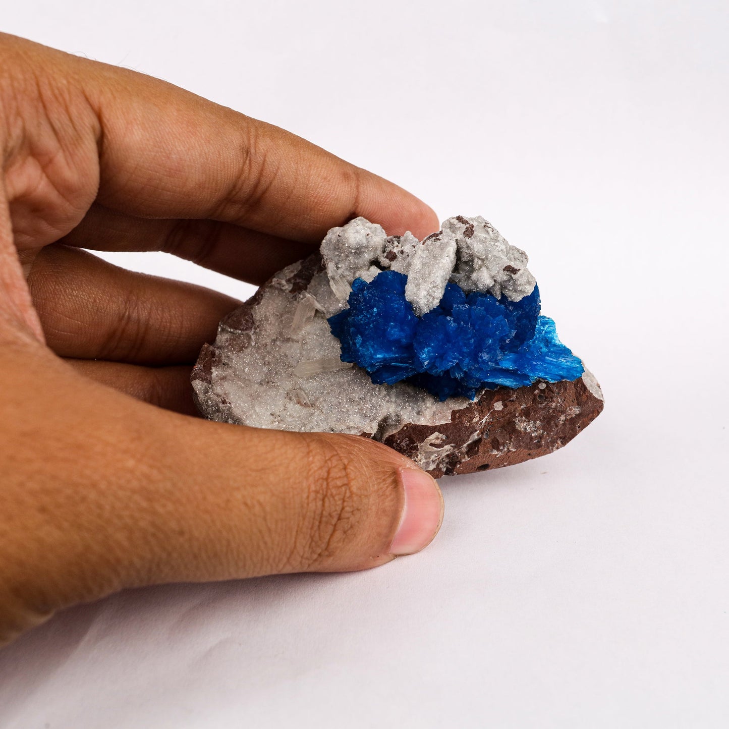 Cavansite on Heulandite (Rare Find) Free Standing Natural Mineral Specimen # B 6294 Cavansite Superb Minerals 