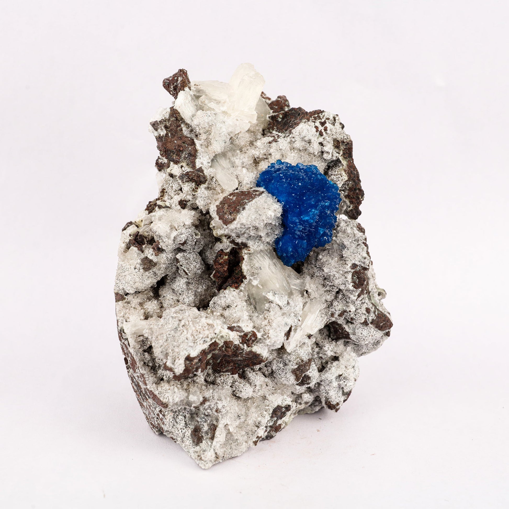 Cavansite on Heulandite (Rare Find) Free Standing Natural Mineral Specimen # B 6304 Cavansite Superb Minerals 