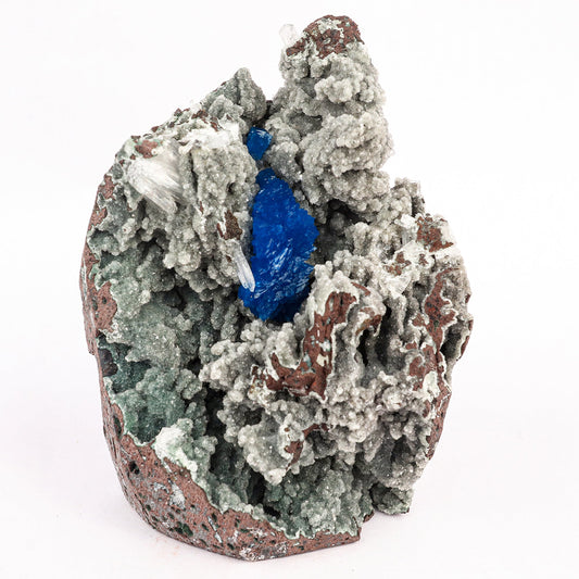 Cavansite on Heulandite (Rare Find) Free Standing Natural Mineral Specimen # B 6350 Cavansite Superb Minerals 