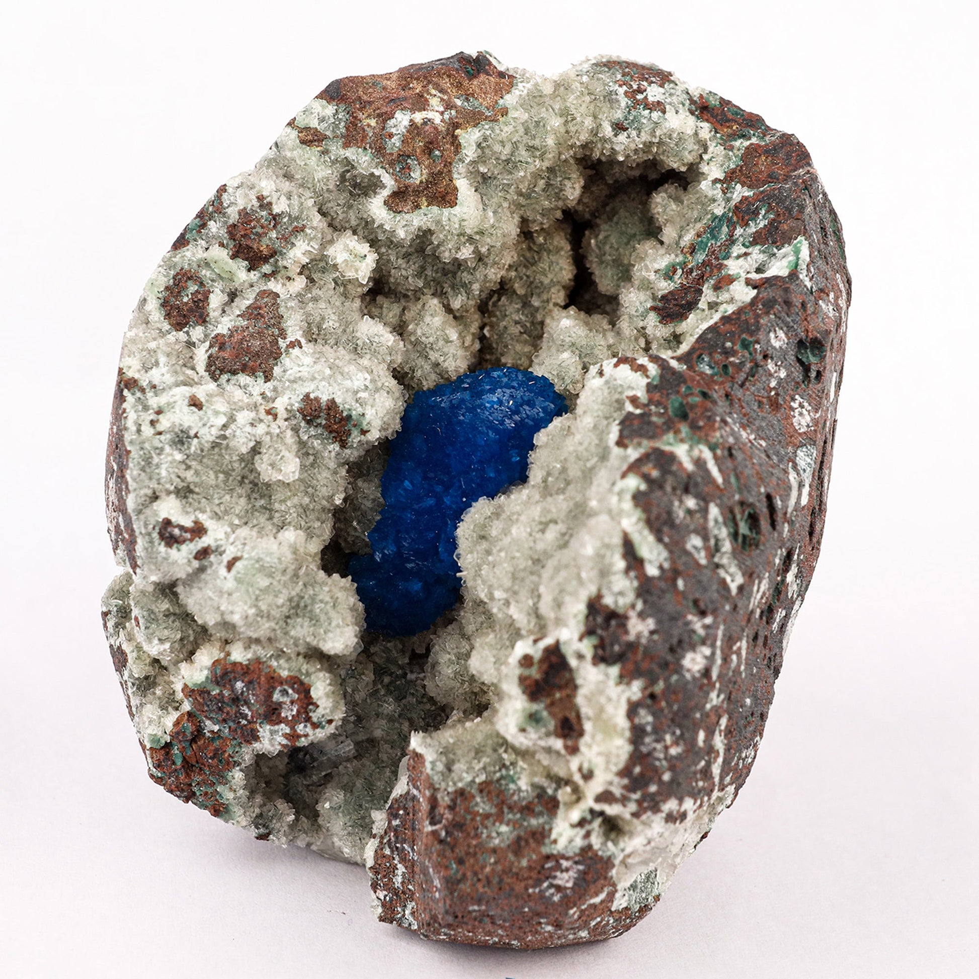 Cavansite on Heulandite (Rare Find) Free Standing Natural Mineral Specimen # B 6353 Cavansite Superb Minerals 