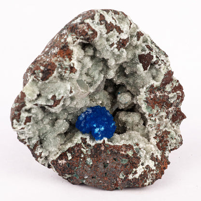 Cavansite on Heulandite (Rare Find) Free Standing Natural Mineral Specimen # B 6357 Cavansite Superb Minerals 